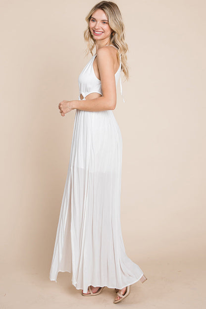 Split Front Cut Out Halter Maxi Dress | Apparel | Kitchen + Metal