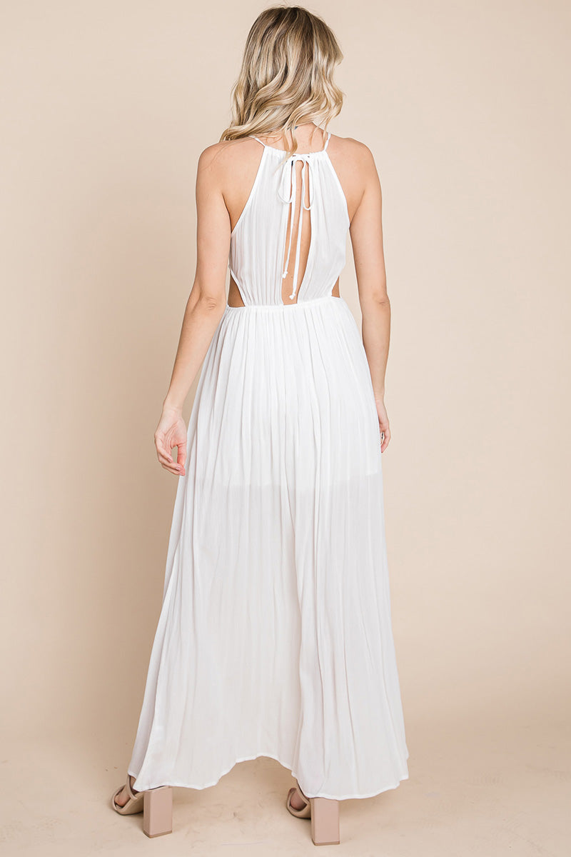 Split Front Cut Out Halter Maxi Dress | Apparel | Kitchen + Metal