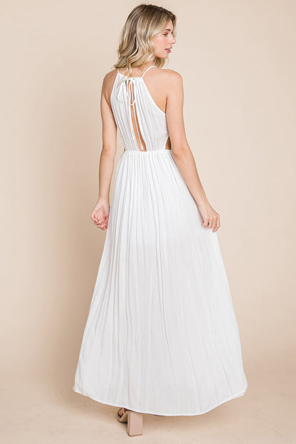 Split Front Cut Out Halter Maxi Dress | Apparel | Kitchen + Metal