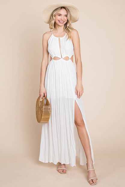 Split Front Cut Out Halter Maxi Dress | Apparel | Kitchen + Metal