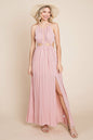 Split Front Cut Out Halter Maxi Dress | Apparel | Kitchen + Metal