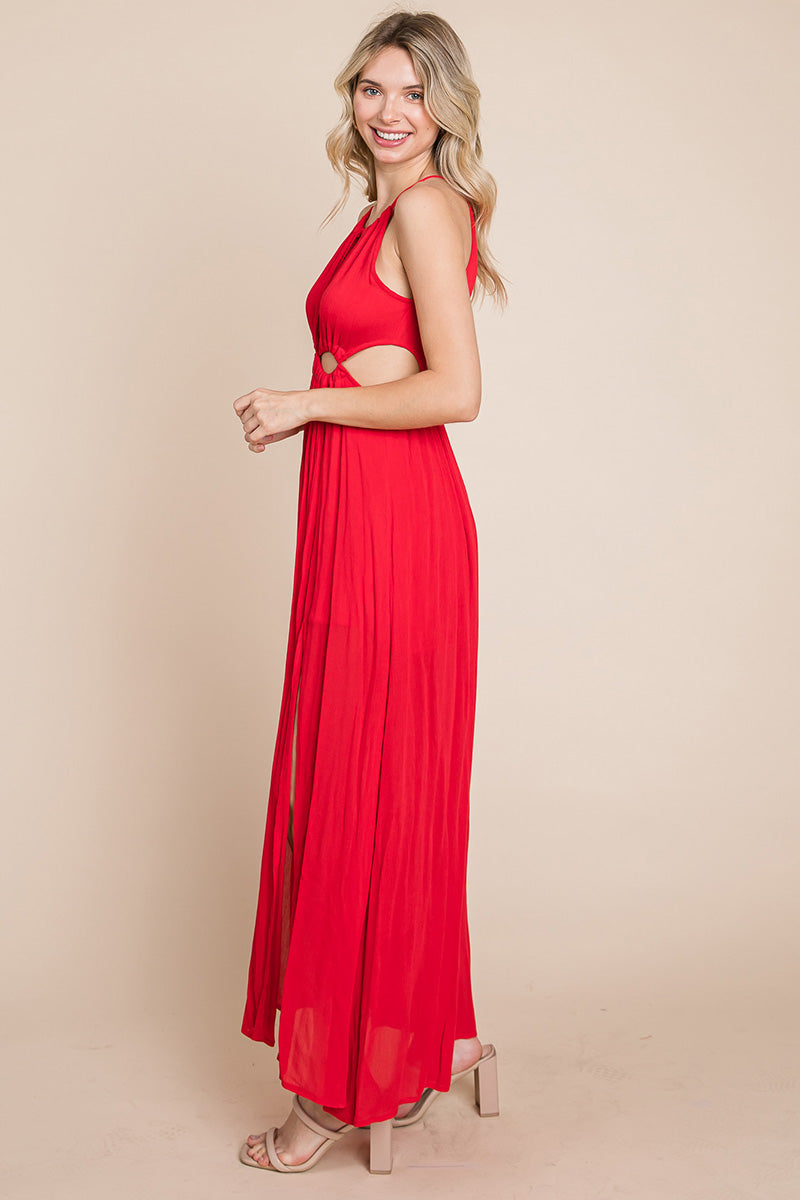 Split Front Cut Out Halter Maxi Dress | Apparel | Kitchen + Metal