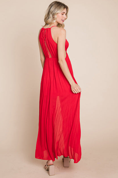 Split Front Cut Out Halter Maxi Dress | Apparel | Kitchen + Metal