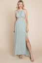 Split Front Cut Out Halter Maxi Dress | Apparel | Kitchen + Metal