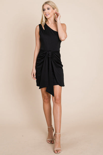 One Shoulder Cut Out Drape Bodycon Dress | Apparel | Kitchen + Metal
