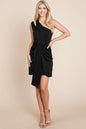 One Shoulder Cut Out Drape Bodycon Dress | Apparel | Kitchen + Metal