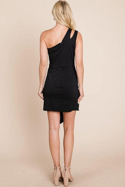 One Shoulder Cut Out Drape Bodycon Dress | Apparel | Kitchen + Metal