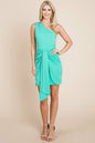 One Shoulder Cut Out Drape Bodycon Dress | Apparel | Kitchen + Metal