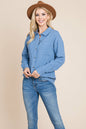 Textured Cotton Raw Edge Gauze Blouse Tops Shirts | Apparel | Kitchen + Metal