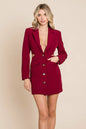 Cut Out Lapel Neck Button Up Blazer Dress | Apparel | Kitchen + Metal