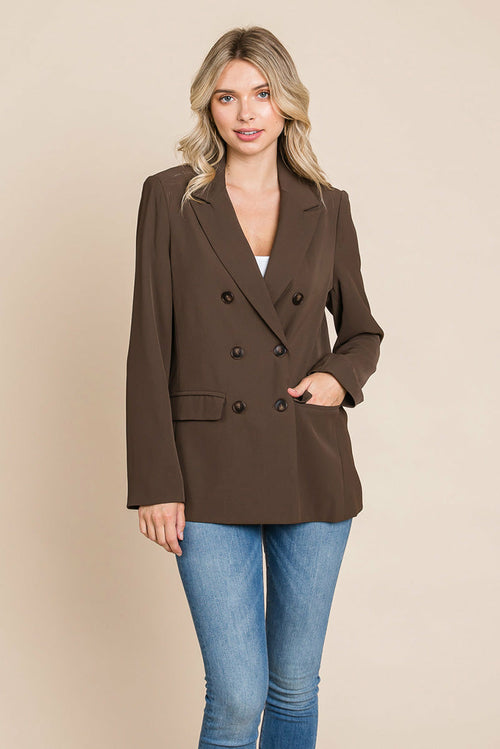 Double Breasted Lapel Collar Jacket Blazer | Apparel | Kitchen + Metal
