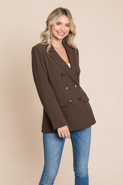 Double Breasted Lapel Collar Jacket Blazer | Apparel | Kitchen + Metal