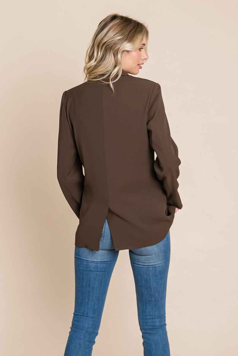 Double Breasted Lapel Collar Jacket Blazer | Apparel | Kitchen + Metal