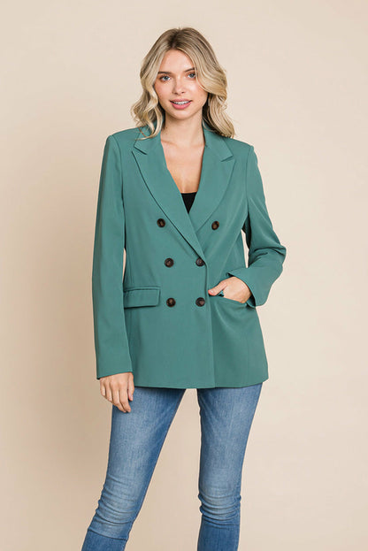 Double Breasted Lapel Collar Jacket Blazer | Apparel | Kitchen + Metal