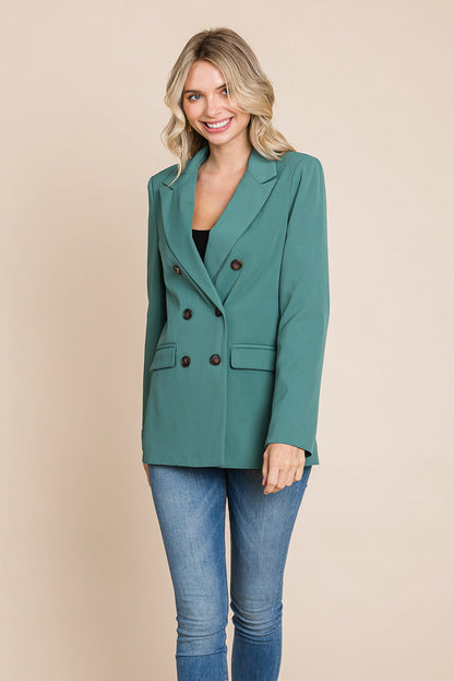 Double Breasted Lapel Collar Jacket Blazer | Apparel | Kitchen + Metal