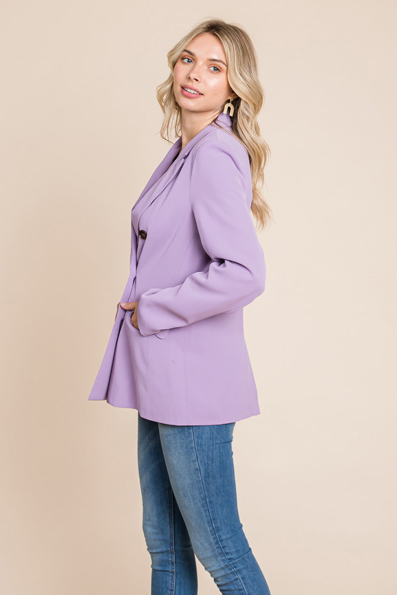 Double Breasted Lapel Collar Jacket Blazer | Apparel | Kitchen + Metal