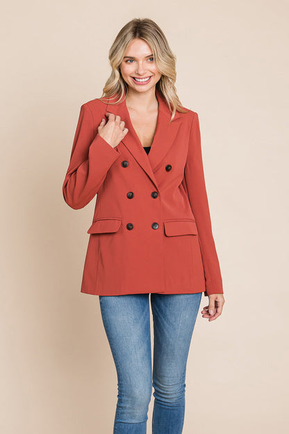 Double Breasted Lapel Collar Jacket Blazer | Apparel | Kitchen + Metal