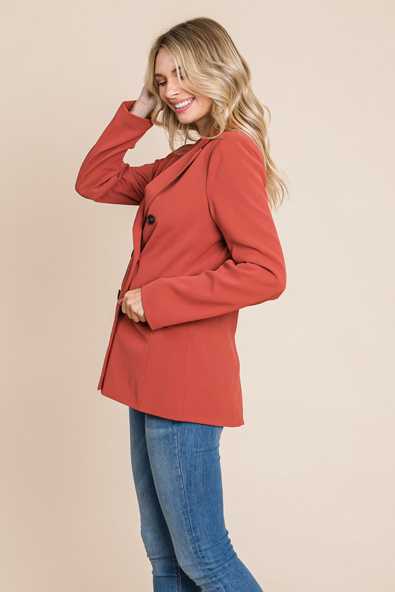 Double Breasted Lapel Collar Jacket Blazer | Apparel | Kitchen + Metal