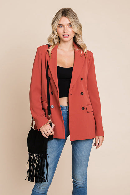 Double Breasted Lapel Collar Jacket Blazer | Apparel | Kitchen + Metal