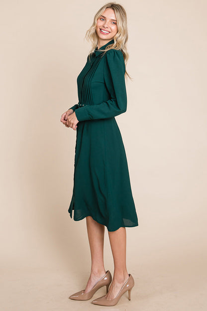 Pintucked Front Button Down Shirtdress with Belt | Apparel | Kitchen + Metal