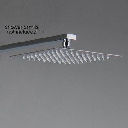 Quadra 10" Metal Rain Shower Head 2mm Ultra Thin Profile