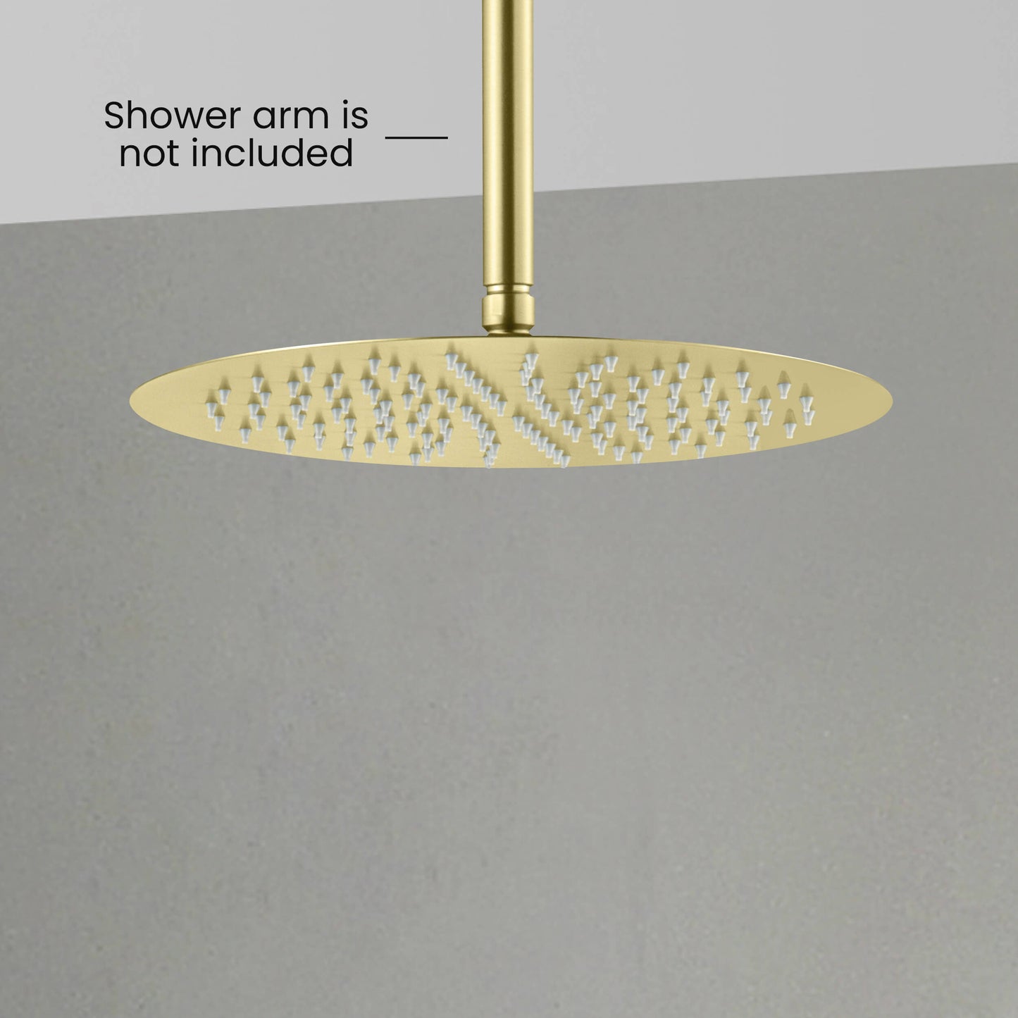 Halo 12" Metal Rain Shower Head 2mm Ultra Thin Profile
