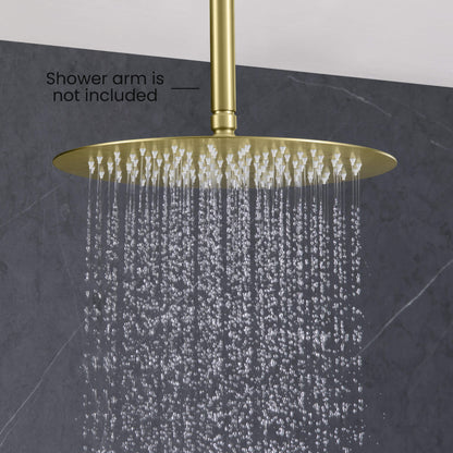 Halo 12" Metal Rain Shower Head 2mm Ultra Thin Profile