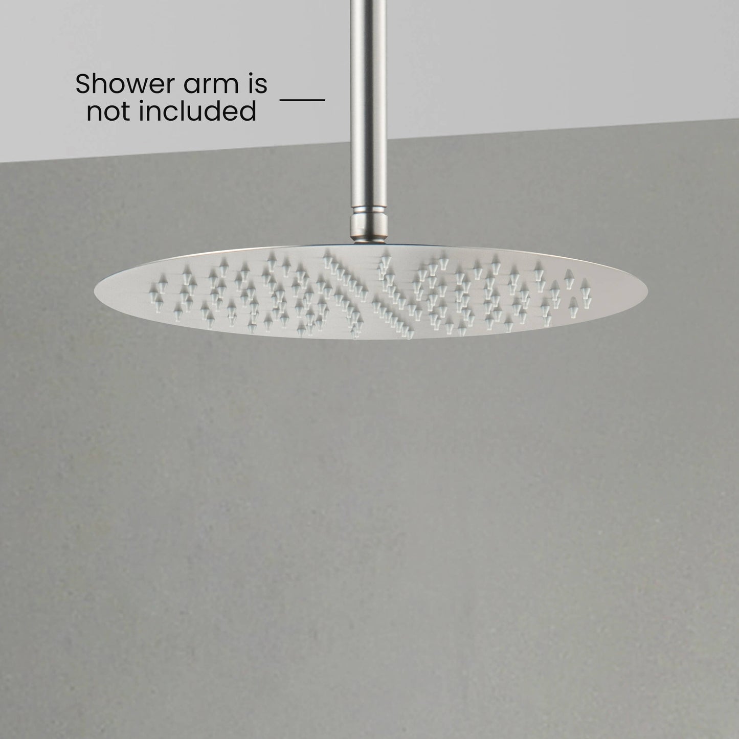 Halo 12" Metal Rain Shower Head 2mm Ultra Thin Profile