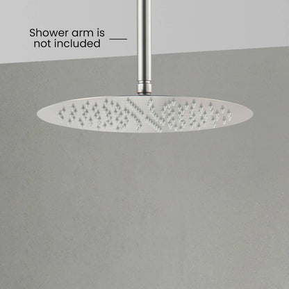 Halo 12" Metal Rain Shower Head 2mm Ultra Thin Profile