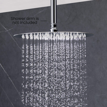 Halo 12" Metal Rain Shower Head 2mm Ultra Thin Profile