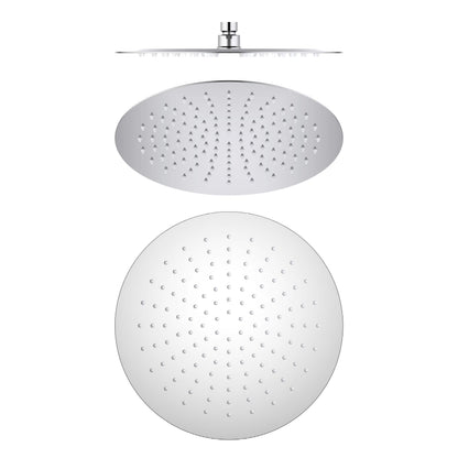 Halo 12" Metal Rain Shower Head 2mm Ultra Thin Profile