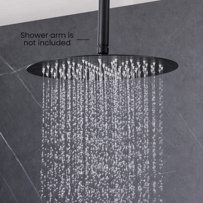 Halo 12" Metal Rain Shower Head 2mm Ultra Thin Profile