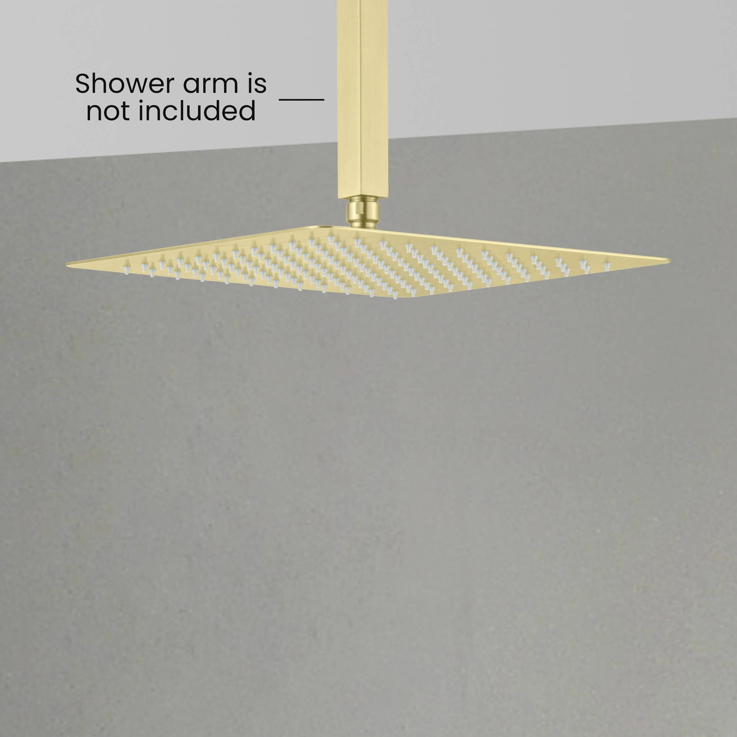 Quadra 12" Metal Rain Shower Head 2mm Ultra Thin Profile