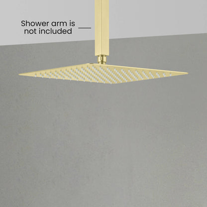 Quadra 12" Metal Rain Shower Head 2mm Ultra Thin Profile