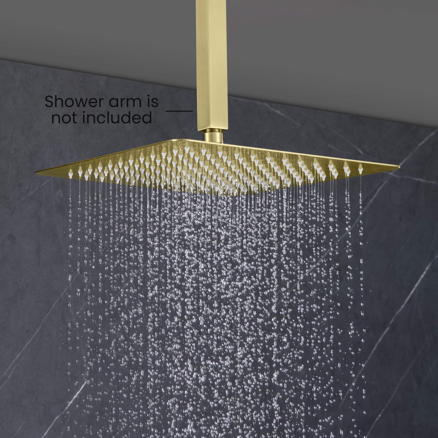 Quadra 12" Metal Rain Shower Head 2mm Ultra Thin Profile