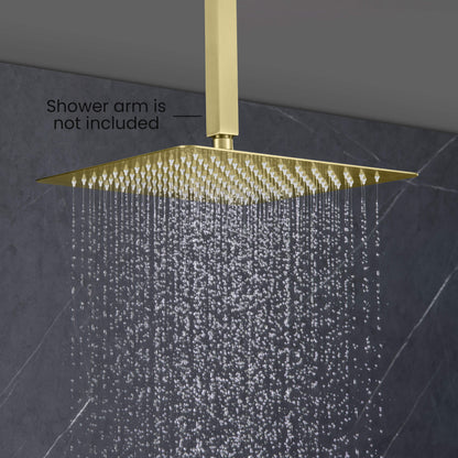 Quadra 12" Metal Rain Shower Head 2mm Ultra Thin Profile