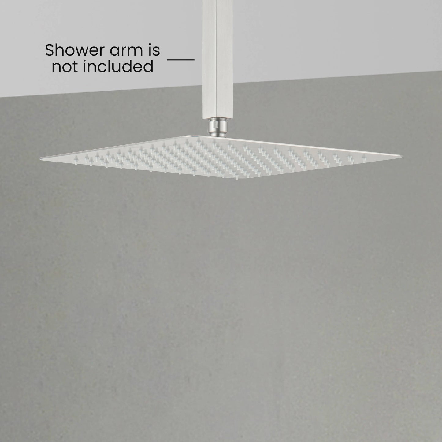 Quadra 12" Metal Rain Shower Head 2mm Ultra Thin Profile