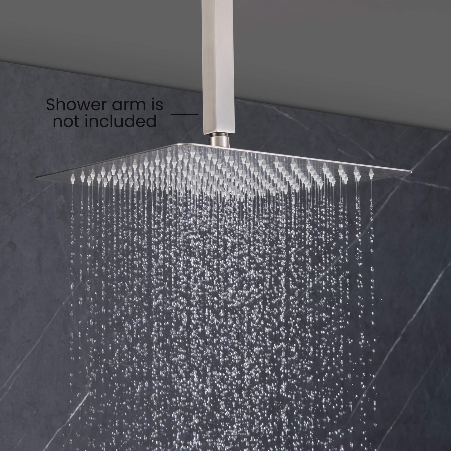 Quadra 12" Metal Rain Shower Head 2mm Ultra Thin Profile