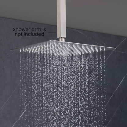 Quadra 12" Metal Rain Shower Head 2mm Ultra Thin Profile