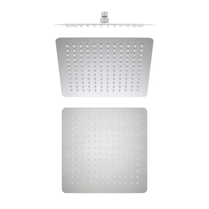 Quadra 12" Metal Rain Shower Head 2mm Ultra Thin Profile