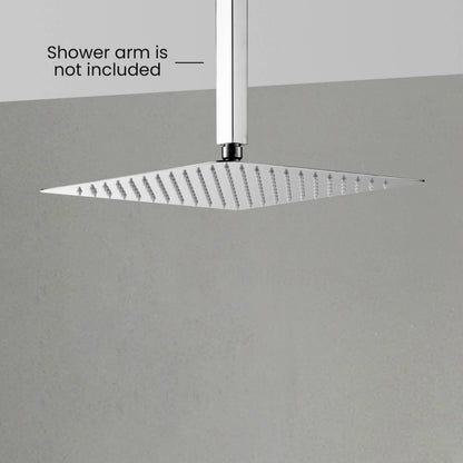 Quadra 12" Metal Rain Shower Head 2mm Ultra Thin Profile