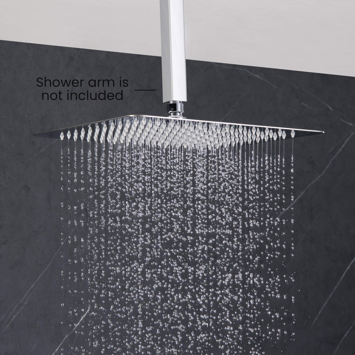 Quadra 12" Metal Rain Shower Head 2mm Ultra Thin Profile