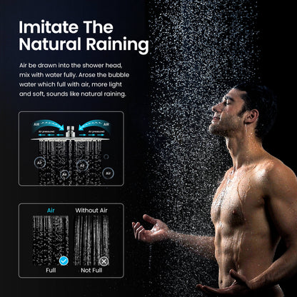 Quadra 12" Metal Rain Shower Head 2mm Ultra Thin Profile