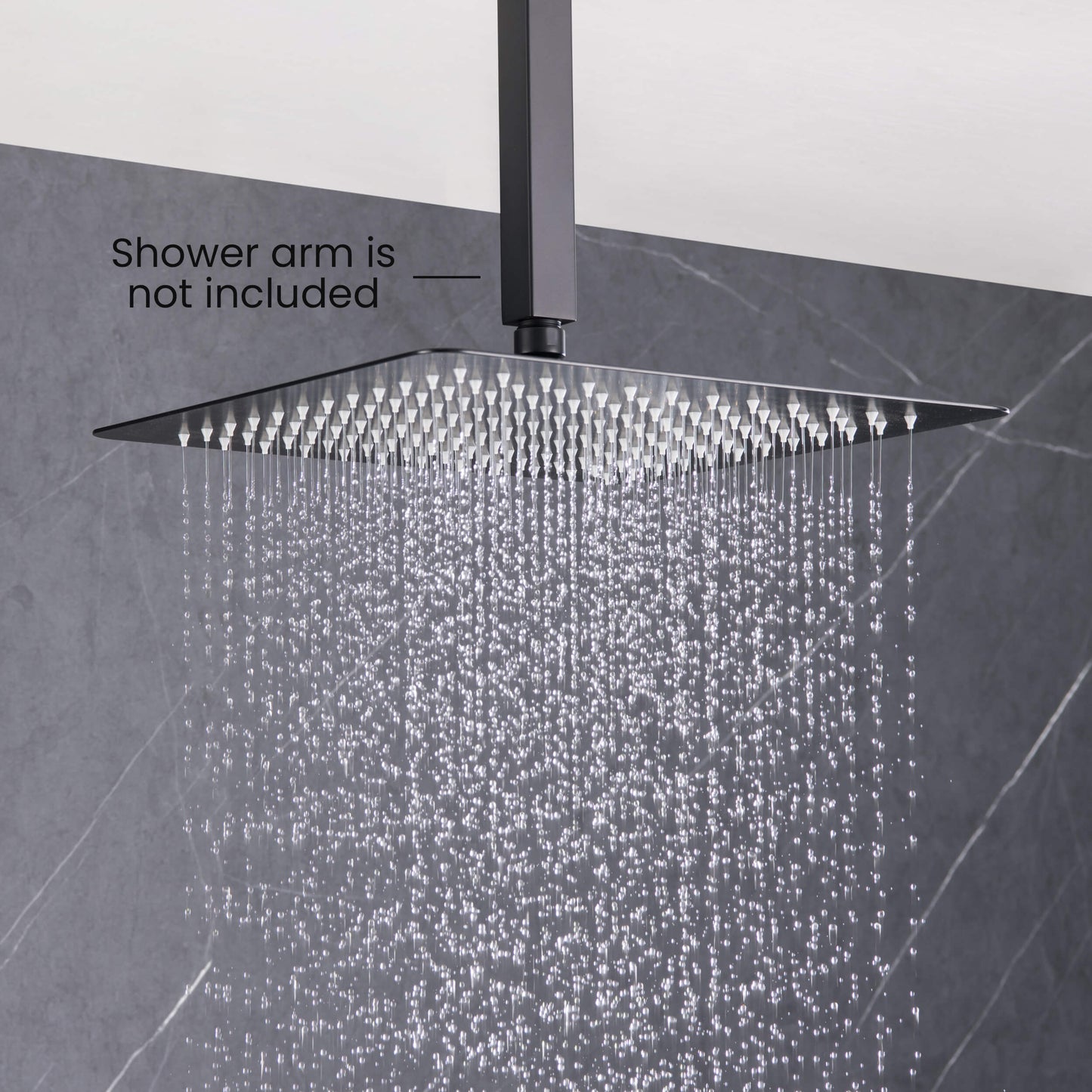 Quadra 12" Metal Rain Shower Head 2mm Ultra Thin Profile