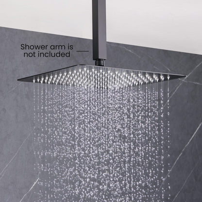 Quadra 12" Metal Rain Shower Head 2mm Ultra Thin Profile