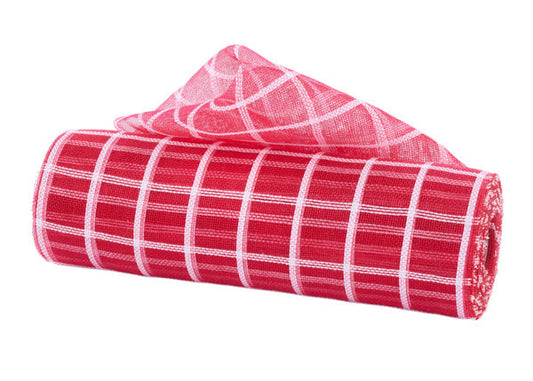 10.25"X10YD FINE WEAVE SMALL CHECK MESH RED/WHITE