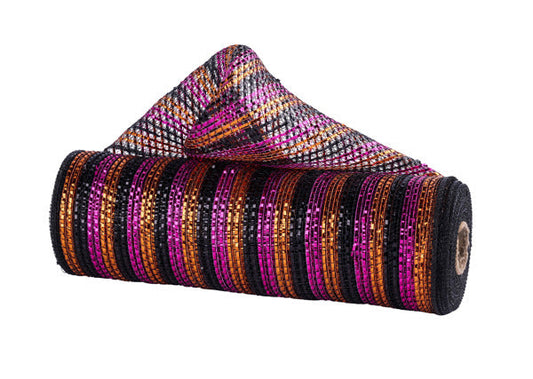 10.25"X10YD WIDE FOIL MESH BLACK/ORANGE/FSHA
