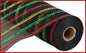 10.25"X10YD METALLIC POLY/FAUX JUTE MESH BLACK/RED/GOLD/EMERALD