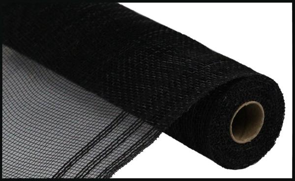 10.25"X10YD FAUX JUTE/PP/BORDER STRIPE BLACK