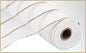 10.25"X10YD POLY/FAUX JUTE/MATTE MESH WHITE/GOLD